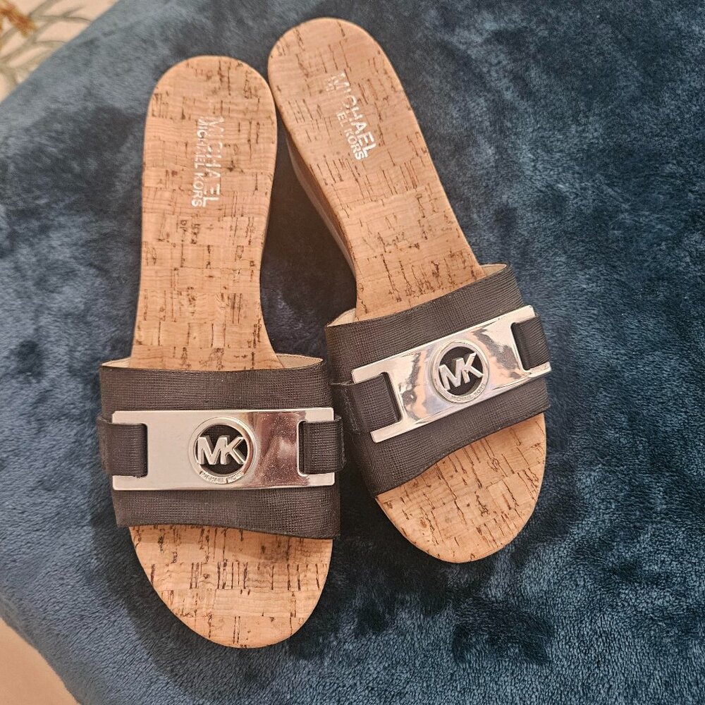 Michael Kors wedge navy sandals - Picture 2 of 5